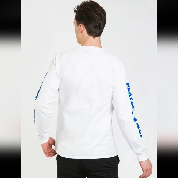 NWT Men's HUF X PLAYBOY BUNNY LONG SLEEVE SHIRT  M / L WHITE Limited Edition - Picture 4 of 8